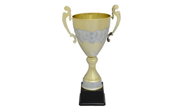 Cortina Series Gold Cup Trophy with Silver Accents: 15"-108664