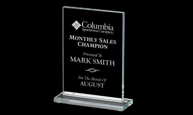 Stapleton Series Clear Glass Award: 8-1/4"-108605