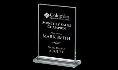 Stapleton Series Clear Glass Award: 8-1/4 Stapleton Series Clear Glass Award: 8-1/4"-108605