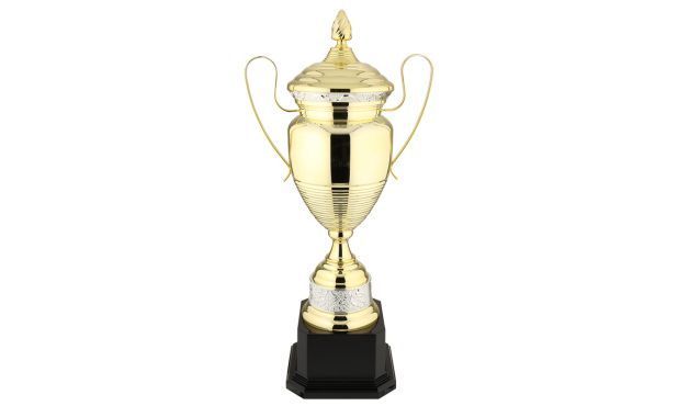 Pompei Series Gold Cup Trophy with Silver Accents: 24-1/4"-108748
