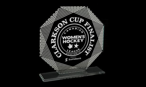 Flicker Clear Glass Award with Mirror Accents: 7-1/2 Flicker Clear Glass Award with Mirror Accents: 7-1/2"-108689