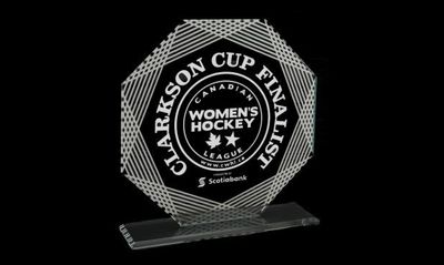 Flicker Clear Glass Award with Mirror Accents: 7-1/2"-108689