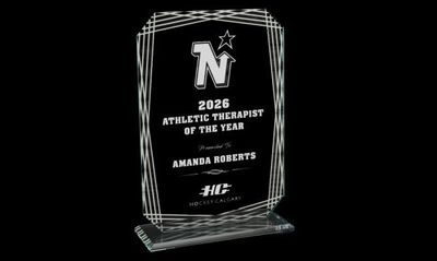 Shimmer Clear Glass Award with Mirror Accents: 8-1/4"-108690