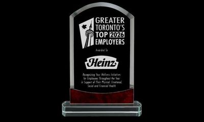 Durango Series Clear Glass Award with Red Marble Accents: 9"-108769