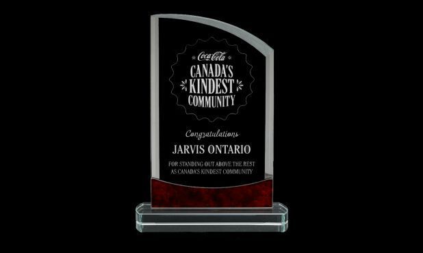 Aspen Series Clear Glass Award with Red Marble Accents: 8-1/4 Aspen Series Clear Glass Award with Red Marble Accents: 8-1/4"-108692