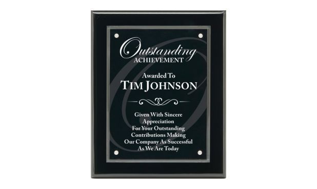Black Piano Finish Plaque with Acrylic Front: 9" x 12"-108622