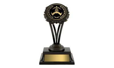 Corona Series Black Trophy with 2 Corona Series Black Trophy with 2" Insert Holder: 5-3/4"-108727