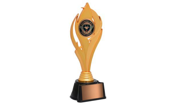 Inferno Series Bronze Trophy with 2 Inferno Series Bronze Trophy with 2" Insert Holder: 10-1/4"-108731