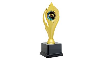 Inferno Series Gold Trophy with 2" Insert Holder: 10-1/4"-108729