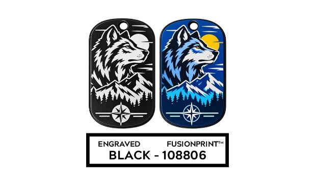 Black Aluminum Dog Tag-108806
