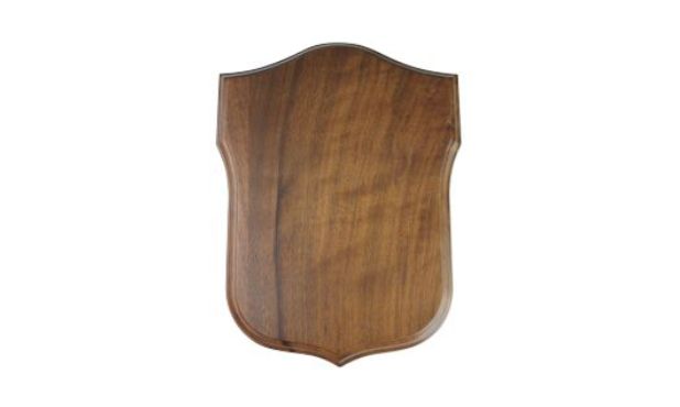 Solid Walnut Shield Plaque: 10 Solid Walnut Shield Plaque: 10" x 12"-108813