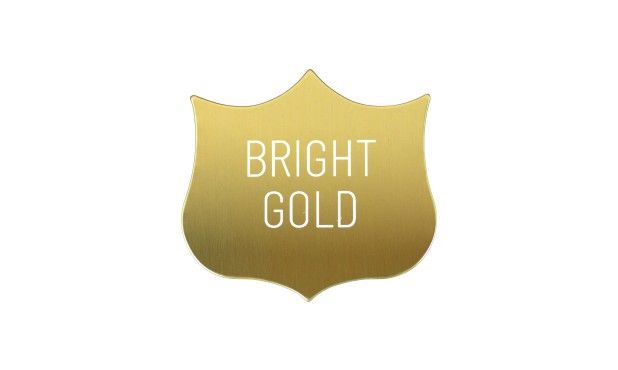 Bright Gold 3 Pt Shield: 1-1/2” x 1-1/4”-106100