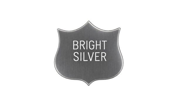 Bright Silver 3 Pt Shield: 1-1/2” x 1-1/4”-106101