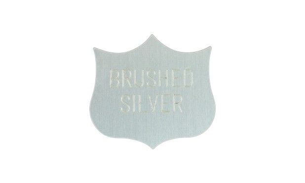 Brushed Silver 3 Pt Shield: 1-1/2” x 1-1/4”-106103