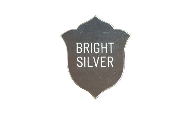 Bright Silver Tulip Shield: 1-1/2” x 1-3/4”-106119