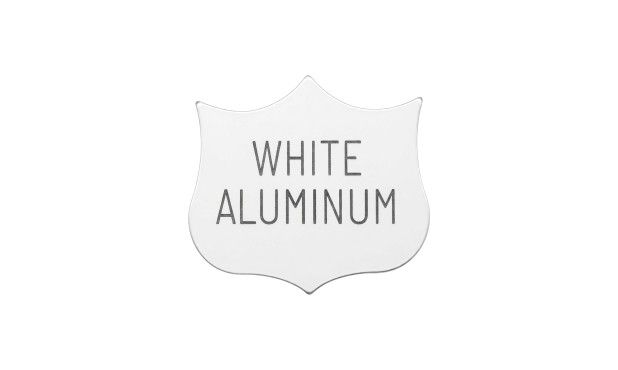 White 3 Pt Shield: 1-1/2” x 1-1/4”-106107