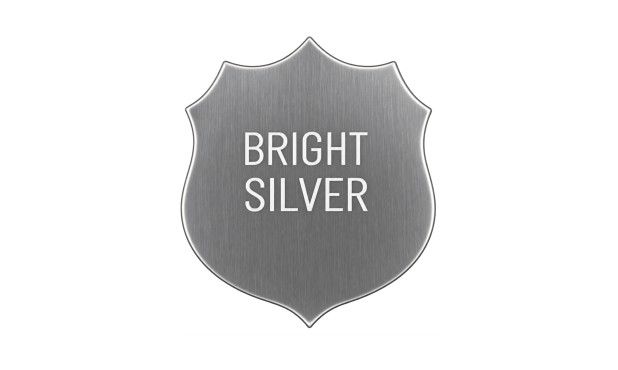 Bright Silver 5 Pt Shield: 1-1/2” x 1-3/4”-106109