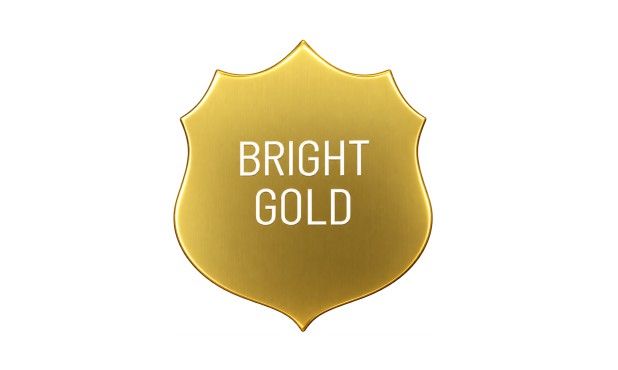 Bright Gold 5 Pt Shield: 1-1/2” x 1-3/4”-106108