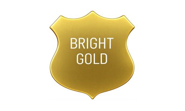 Bright Gold Sheriff Shield: 1-1/2” x 1-3/4”-106112