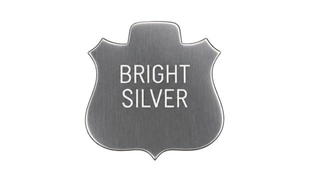 Bright Silver Tab Top Shield: 1-1/2” x 1-3/4”-106117