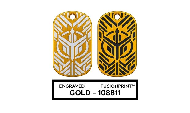 Yellow Aluminum Dog Tag-108811 Yellow Aluminum Dog Tag-108811