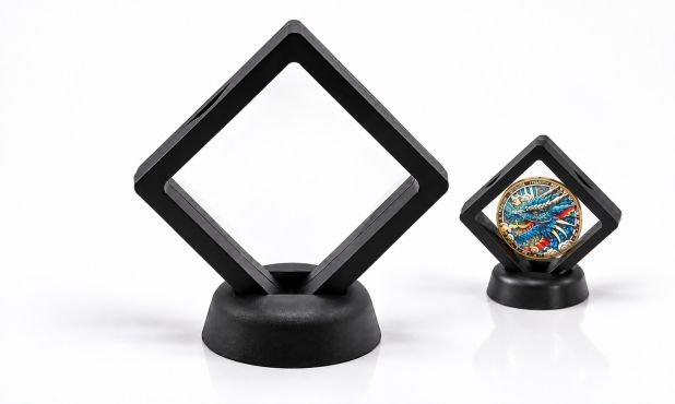 Invisible Black Coin Holder with Base-108596