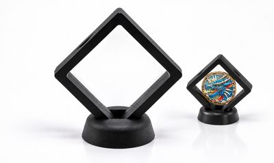 Invisible Black Coin Holder with Base-108596 Invisible Black Coin Holder with Base-108596