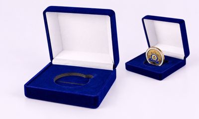 Blue Velvet Coin Box for 1-3/4 Blue Velvet Coin Box for 1-3/4" Coin-108598