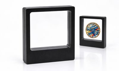 Square Invisible Black Coin Holder with Base-108637 Square Invisible Black Coin Holder with Base-108637
