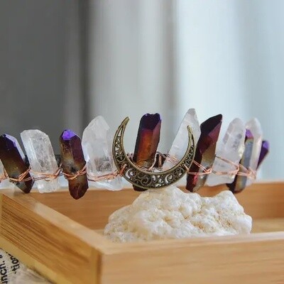 Phoenix Feathers Crystal Crown