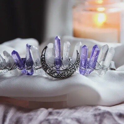 The High Priestess Crystal Quartz Crown