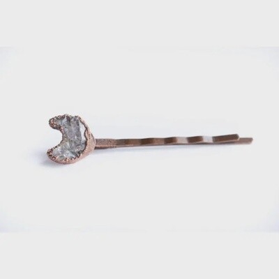 Druzy Moon Hair Pin