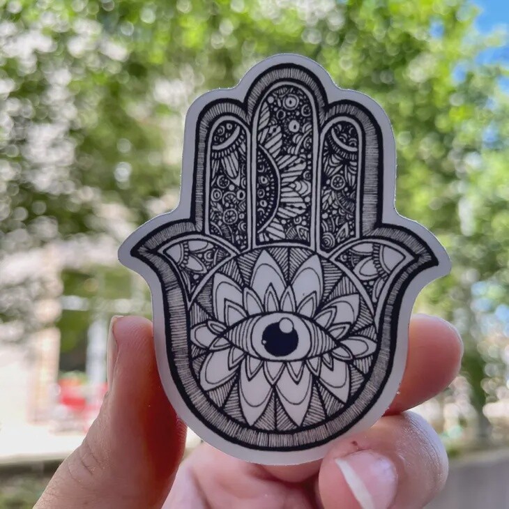 Eye Hamsa Sticker Holographic