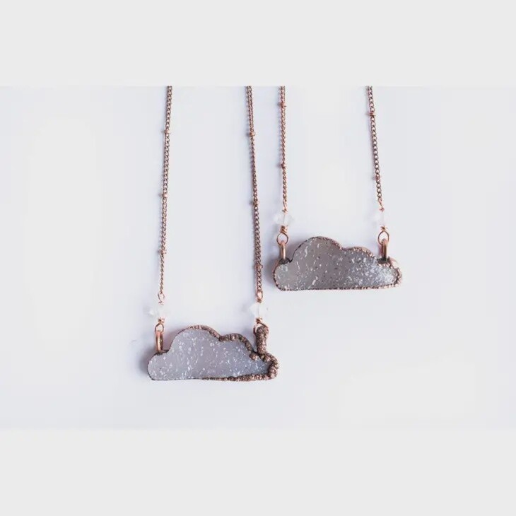 Natural Druzy Cloud Necklace