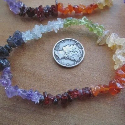 Chakra Stone Chip Stretch Bracelet