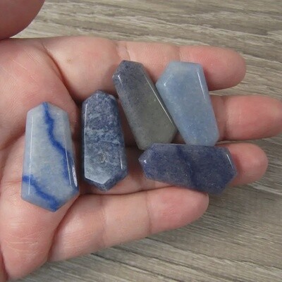 Gemstone Double Terminated 1in Flat Wands