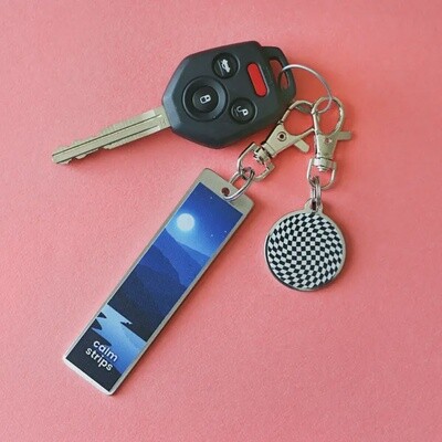 Calm Strips Carry Tag | Silver