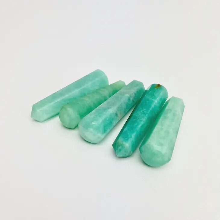 Crystal Faceted Wand-Single Term | 60-70mm, Material: Amazonite