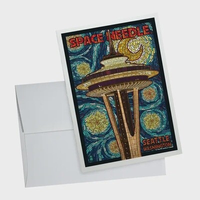 Notecard 48268 Seattle Washington Space Needle Mosaic