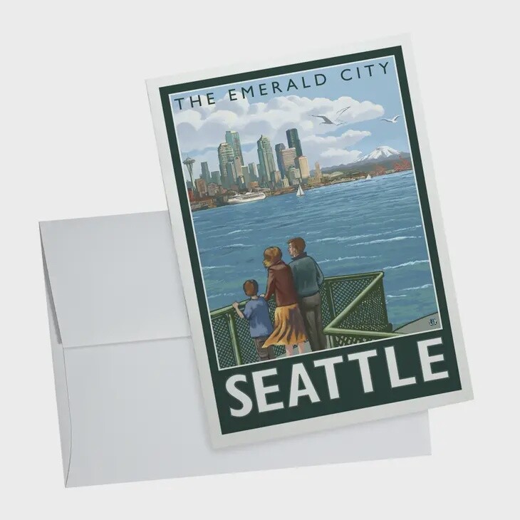 Notecard 19626 Seattle Washington Skyline The Emerald City