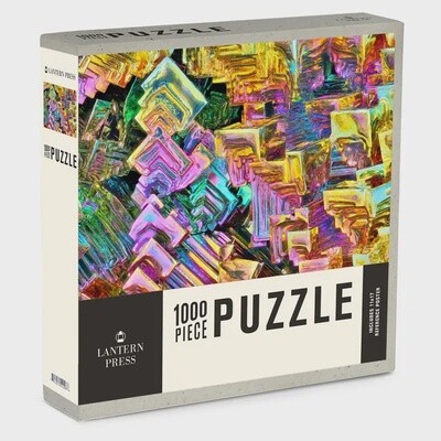 1000 Piece Puzzle Macro Photography of Amazing Rainbow Bismuth