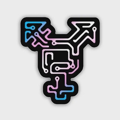 Trans Cyborg Sticker - Transgender Geek 3in Vinyl Sticker