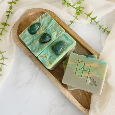 Crystal Soap 4oz - Namaste Lucky | Green Aventurine