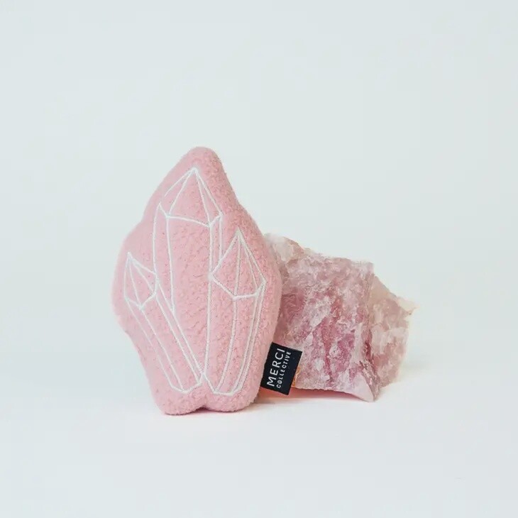 Happy Together Soft Catnip Toy with Crystal, Style: Rose Quartz