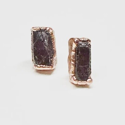 Raw Kunzite Post Earrings