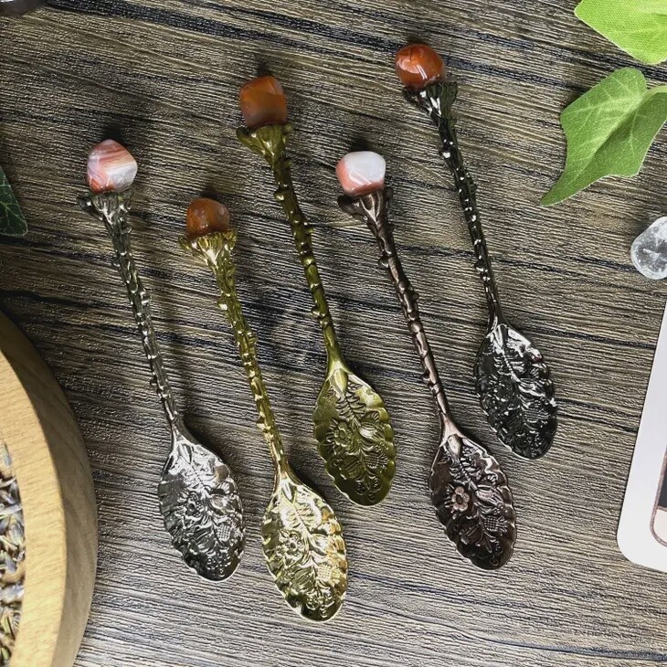 Crystal Witchy Herb Spoon