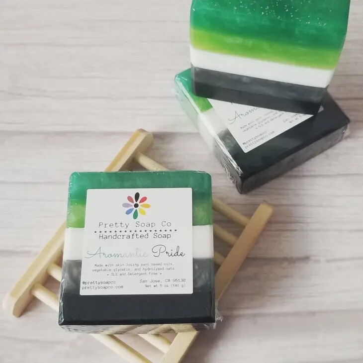 Aromantic Pride Artisan Soap - LGBTQ+ Pride Flag