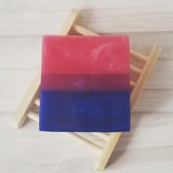 Bisexual Pride Artisan Soap - LGBTQ+ Pride Flag