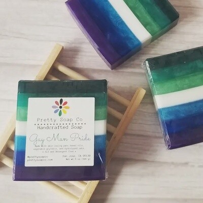Gay Man Pride Artisan Soap - LGBTQ+ Pride Flag