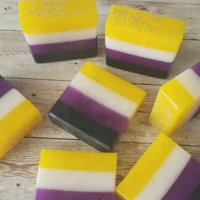 Nonbinary Pride Artisan Soap - LGBTQ+ Pride Flag